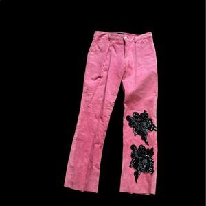 JouJou Pink Suede Jeans 